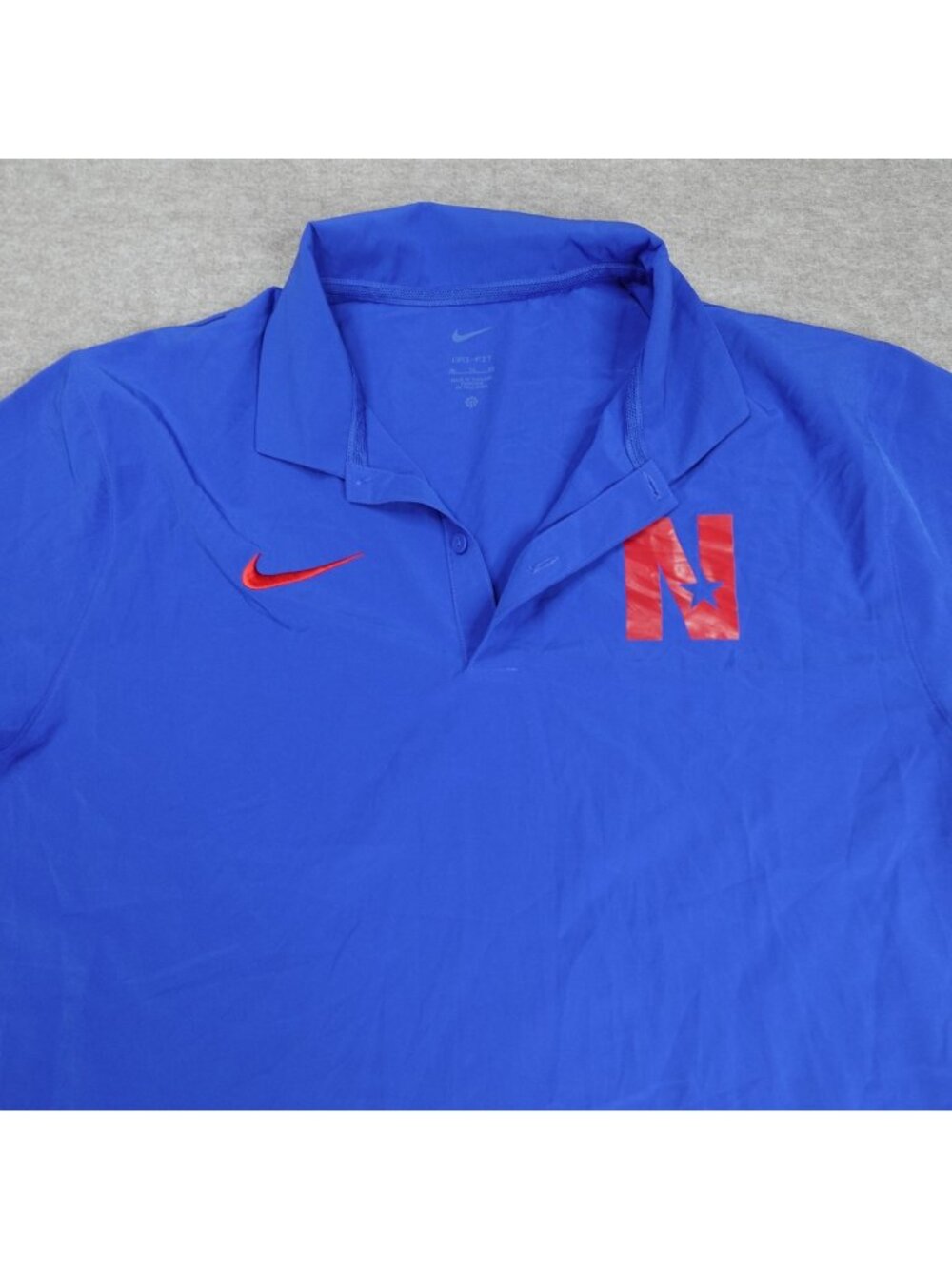Nike Football Polo Shirt XL Blue N Star Logo DV-6749-483